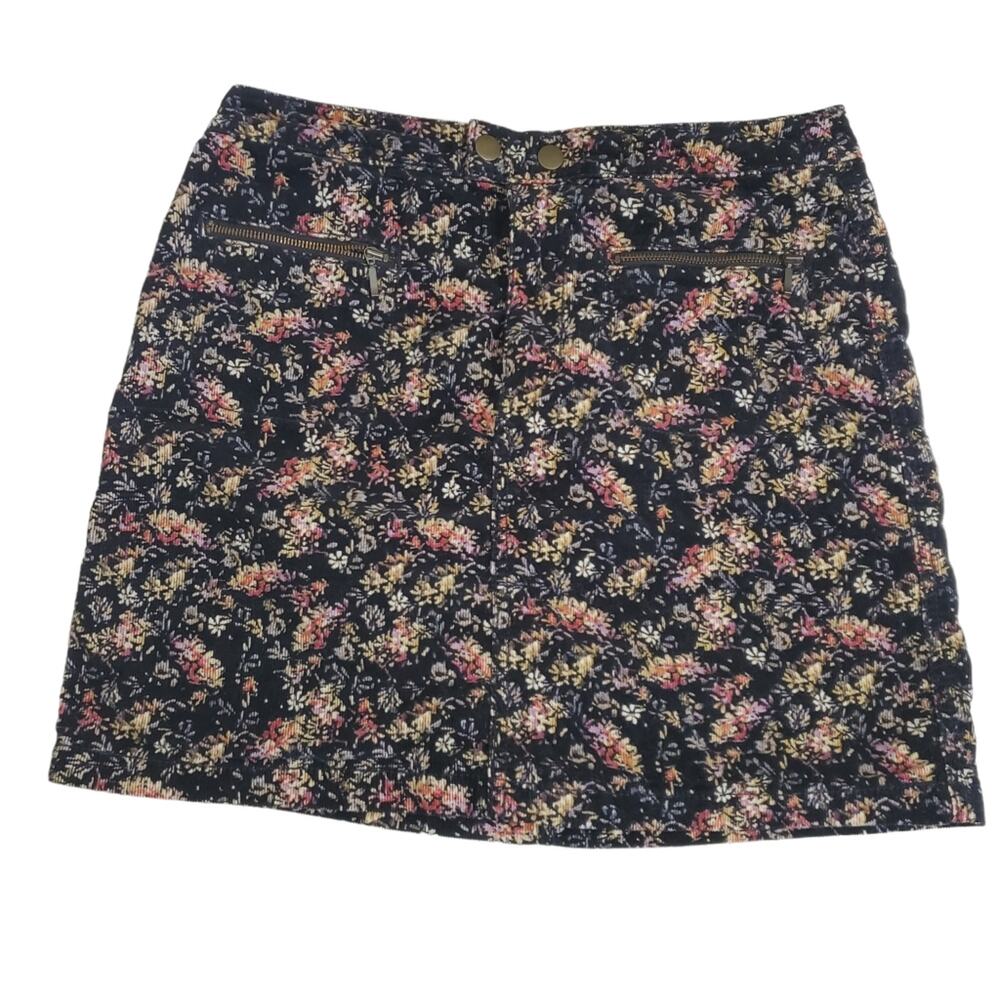 Mossimo | Soft Corduroy Ditsy Floral A-Line High Waist Mini Skirt